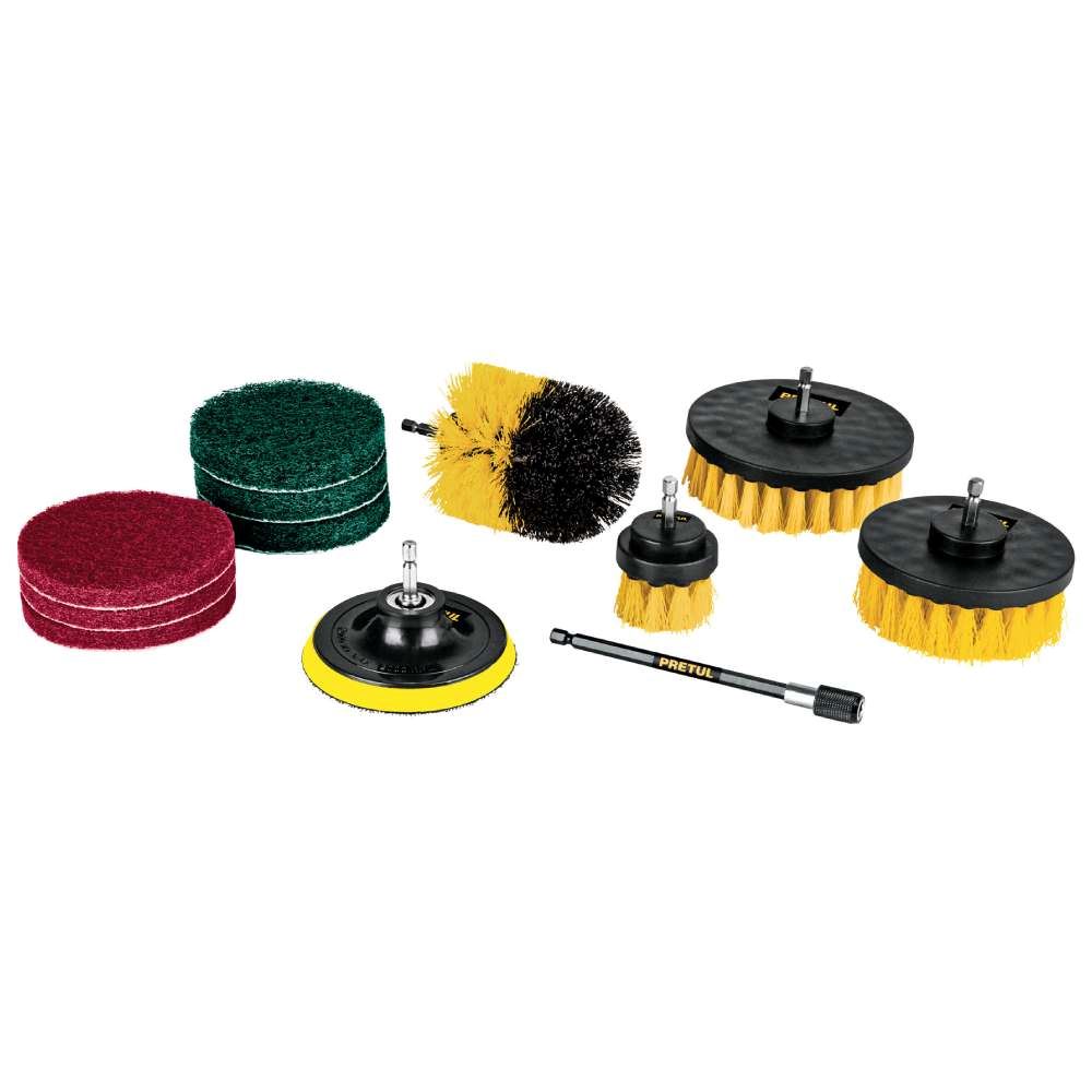 Juego de Accesorios de Limpieza y Pulido 12 Piezas Pretul 27191